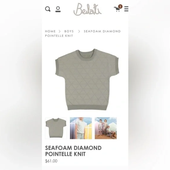 BELATI POINTELLE KNIT BEIGE SHIRT SIZE 5 - Picture 12 of 12